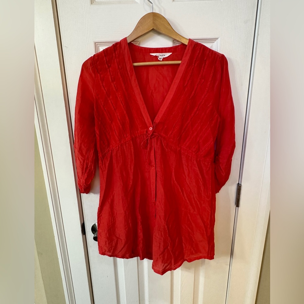 Athleta swim suit cover up tunic Gauzy Summer Pool XS